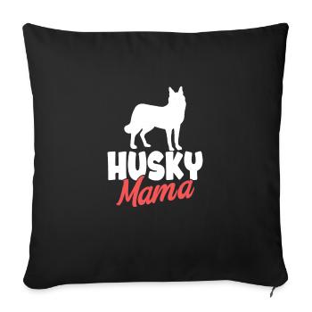 Husky Dog Dog Propriétaire de chien - Housse de coussin décorative 45 x 45 cm - noir - Devant
