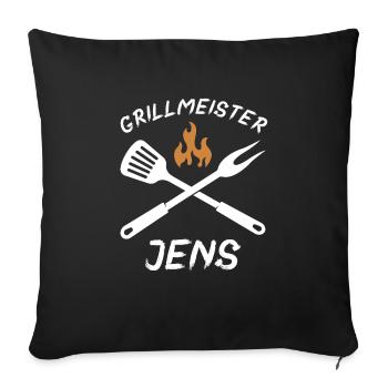 Grillmeister Jens - Sofakissenbezug 45 x 45 cm - Schwarz - Vorne