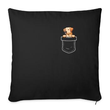 Labrador Dog Dog Propriétaire de chien - Housse de coussin décorative 45 x 45 cm - noir - Devant