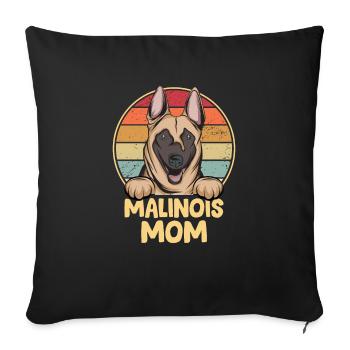Malinois Dog Dog Dog Owner - Sofa pillowcase 17,3'' x 17,3'' (45 x 45 cm) - black - Front
