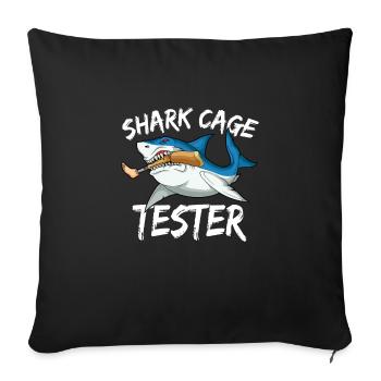 Leg surgery wheelchair lost leg - Sofa pillowcase 17,3'' x 17,3'' (45 x 45 cm) - black - Front