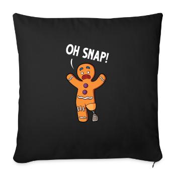 Leg surgery wheelchair lost leg - Sofa pillowcase 17,3'' x 17,3'' (45 x 45 cm) - black - Front