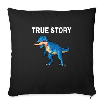 Leg surgery wheelchair lost leg - Sofa pillowcase 17,3'' x 17,3'' (45 x 45 cm) - black - Front