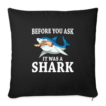 Leg surgery wheelchair lost leg - Sofa pillowcase 17,3'' x 17,3'' (45 x 45 cm) - black - Front