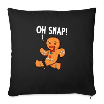 Leg surgery wheelchair lost leg - Sofa pillowcase 17,3'' x 17,3'' (45 x 45 cm) - black - Front