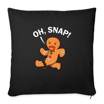 Leg surgery wheelchair lost leg - Sofa pillowcase 17,3'' x 17,3'' (45 x 45 cm) - black - Front