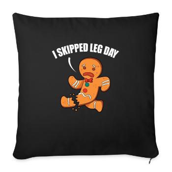 Leg surgery wheelchair lost leg - Sofa pillowcase 17,3'' x 17,3'' (45 x 45 cm) - black - Front