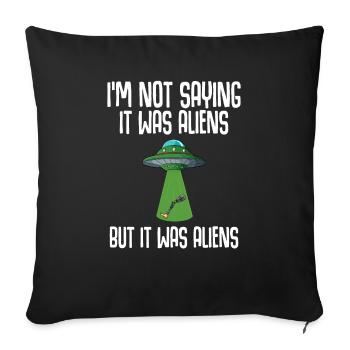 Leg surgery wheelchair lost leg - Sofa pillowcase 17,3'' x 17,3'' (45 x 45 cm) - black - Front