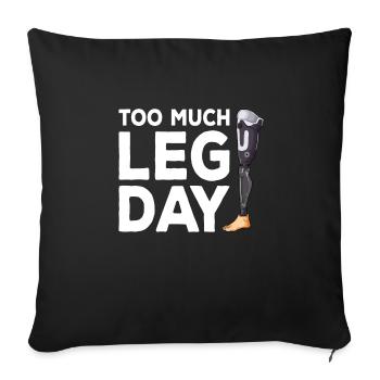 Leg surgery wheelchair lost leg - Sofa pillowcase 17,3'' x 17,3'' (45 x 45 cm) - black - Front