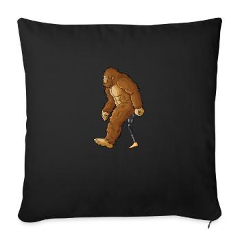 Leg surgery wheelchair lost leg - Sofa pillowcase 17,3'' x 17,3'' (45 x 45 cm) - black - Front