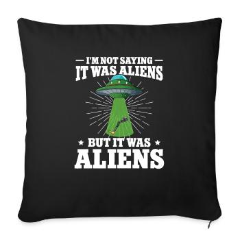 Leg surgery wheelchair lost leg - Sofa pillowcase 17,3'' x 17,3'' (45 x 45 cm) - black - Front