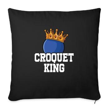 Croquet - Sofakissenbezug 45 x 45 cm - Schwarz - Vorne