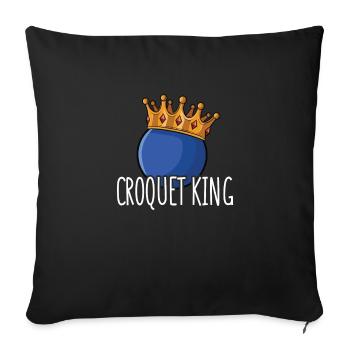 Croquet - Sofakissenbezug 45 x 45 cm - Schwarz - Vorne