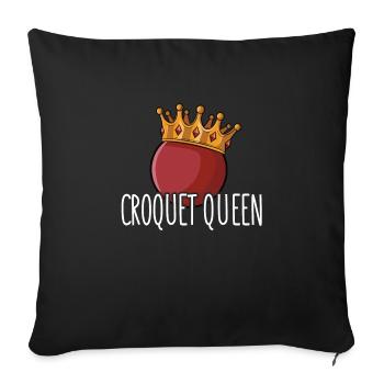 Croquet - Sofa pillowcase 17,3'' x 17,3'' (45 x 45 cm) - black - Front