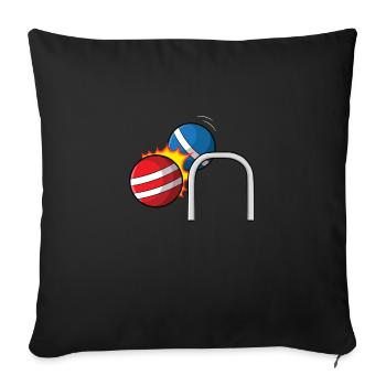 Croquet - Sofa pillowcase 17,3'' x 17,3'' (45 x 45 cm) - black - Front