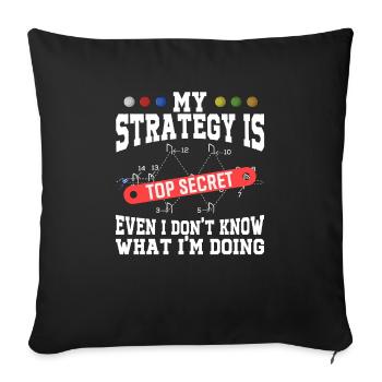 Croquet - Sofa pillowcase 17,3'' x 17,3'' (45 x 45 cm) - black - Front