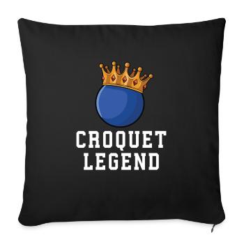 Croquet - Sofakissenbezug 45 x 45 cm - Schwarz - Vorne