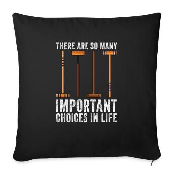 Croquet - Sofakissenbezug 45 x 45 cm - Schwarz - Vorne