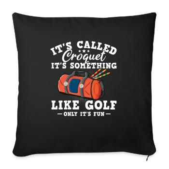 Croquet - Sofakissenbezug 45 x 45 cm - Schwarz - Vorne