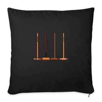 Croquet - Sofakissenbezug 45 x 45 cm - Schwarz - Vorne