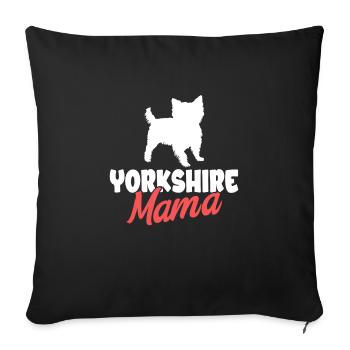 Yorkshire Terrier Dog Dog Propriétaire - Housse de coussin décorative 45 x 45 cm - noir - Devant
