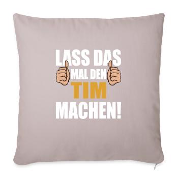 Laissez Tim faire ça - Housse de coussin décorative 45 x 45 cm - taupe clair - Devant