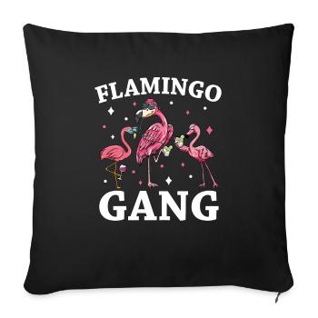 Flamingo JGA - Sofa pillowcase 17,3'' x 17,3'' (45 x 45 cm) - black - Front