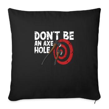 Lancer une hache - Housse de coussin décorative 45 x 45 cm - noir - Devant
