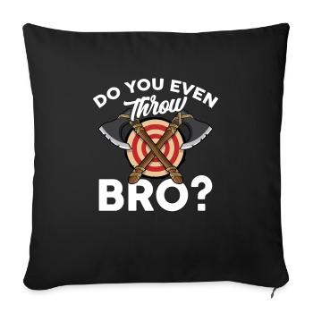 Lancer une hache - Housse de coussin décorative 45 x 45 cm - noir - Devant