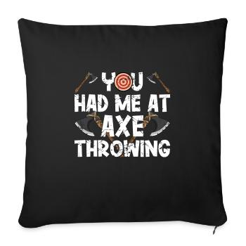 Lancer une hache - Housse de coussin décorative 45 x 45 cm - noir - Devant