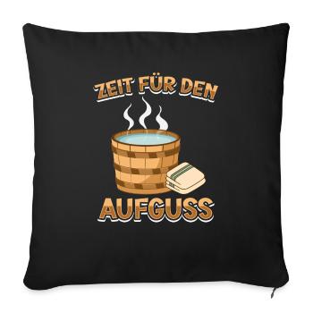 Sauna - Sofakissenbezug 45 x 45 cm - Schwarz - Vorne