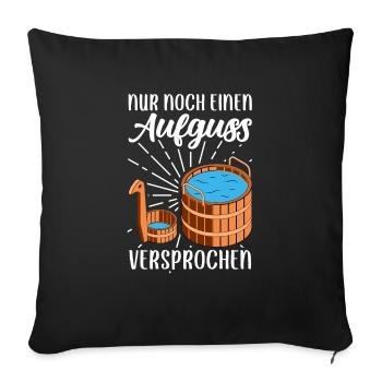 Sauna - Sofakissenbezug 45 x 45 cm - Schwarz - Vorne