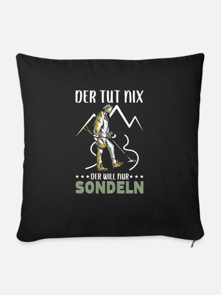 Sondeln - Sofakissenbezug 45 x 45 cm - Schwarz