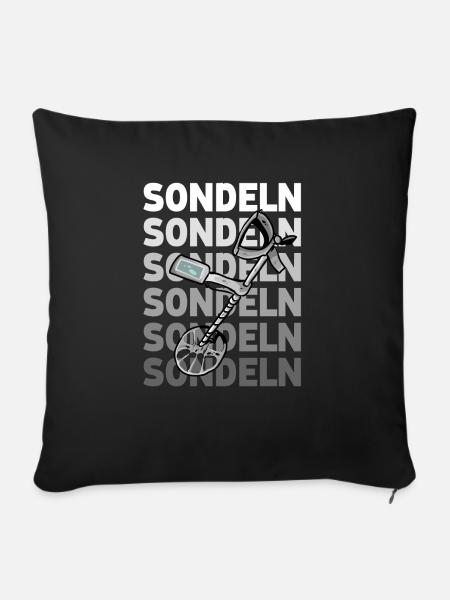 Sondeln - Sofakissenbezug 45 x 45 cm - Schwarz