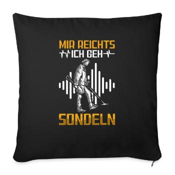 Sondeln - Sofakissenbezug 45 x 45 cm - Schwarz - Vorne