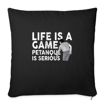 Petanque Boule Game Set Boccia - Sofa pillowcase 17,3'' x 17,3'' (45 x 45 cm) - black - Front