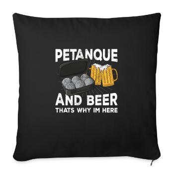 Petanque Boule Game Set Boccia - Sofa pillowcase 17,3'' x 17,3'' (45 x 45 cm) - black - Front
