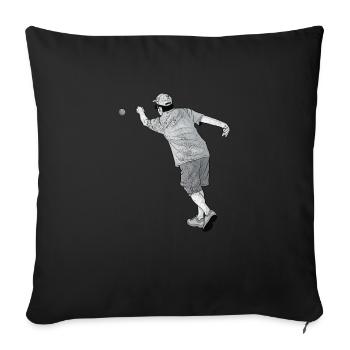 Petanque Boule Game Set Boccia - Sofa pillowcase 17,3'' x 17,3'' (45 x 45 cm) - black - Front