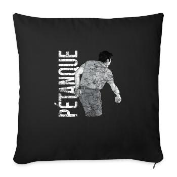 Petanque Boule Game Set Boccia - Sofa pillowcase 17,3'' x 17,3'' (45 x 45 cm) - black - Front