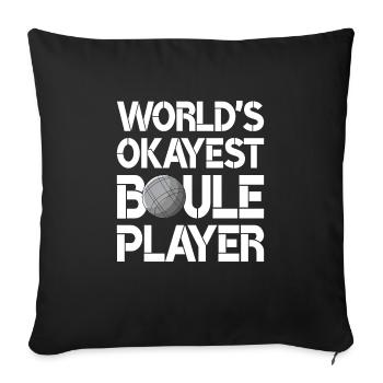 Petanque Boule Game Set Boccia - Sofa pillowcase 17,3'' x 17,3'' (45 x 45 cm) - black - Front