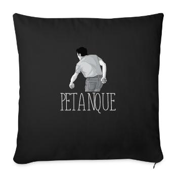 Petanque Boule Game Set Boccia - Sofa pillowcase 17,3'' x 17,3'' (45 x 45 cm) - black - Front
