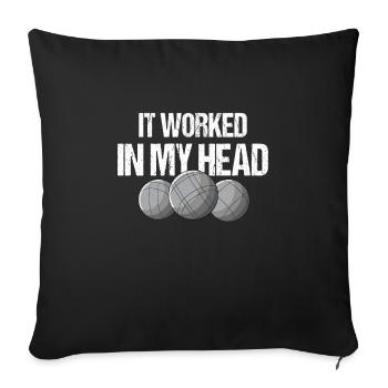 Petanque Boule Game Set Boccia - Sofa pillowcase 17,3'' x 17,3'' (45 x 45 cm) - black - Front