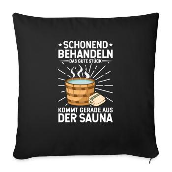 Sauna - Sofakissenbezug 45 x 45 cm - Schwarz - Vorne