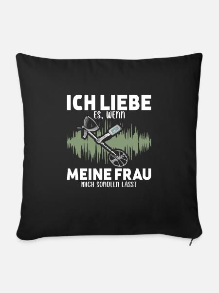 Sondeln - Sofakissenbezug 45 x 45 cm - Schwarz