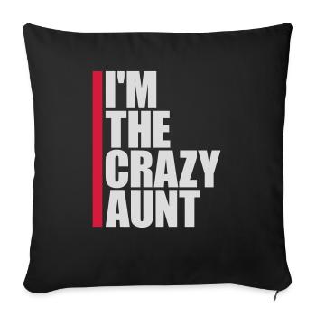 at The Crazy Aunt - Sofa pillowcase 17,3'' x 17,3'' (45 x 45 cm) - black - Front