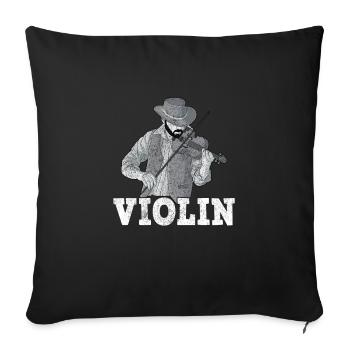 Violon Violon Viola Cello Musicien Instrument - Housse de coussin décorative 45 x 45 cm - noir - Devant