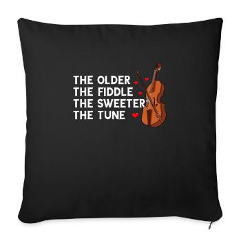 Violon Violon Viola Cello Musicien Instrument - Housse de coussin décorative 45 x 45 cm - noir - Devant
