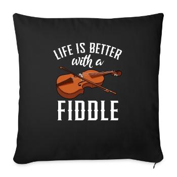 Violon Violon Viola Cello Musicien Instrument - Housse de coussin décorative 45 x 45 cm - noir - Devant