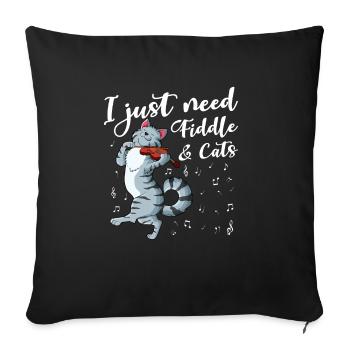 Violon Violon Viola Cello Musicien Instrument - Housse de coussin décorative 45 x 45 cm - noir - Devant