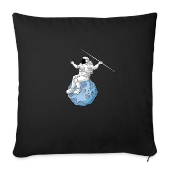 Javelin throw extensor athletics Javelin thrower - Sofa pillowcase 17,3'' x 17,3'' (45 x 45 cm) - black - Front